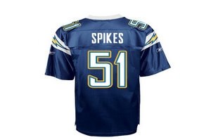 san diego chargers 51 spikes dark blue