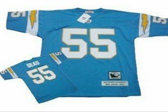 san diego chargers 55 junior seau l t blue throwback jersey