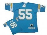 san diego chargers 55 junior seau light blue throwback jersey