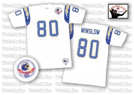 san diego chargers 80 kellen winslow white throwback
