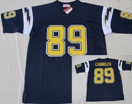 san diego chargers 89 wes chandler dk blue color
