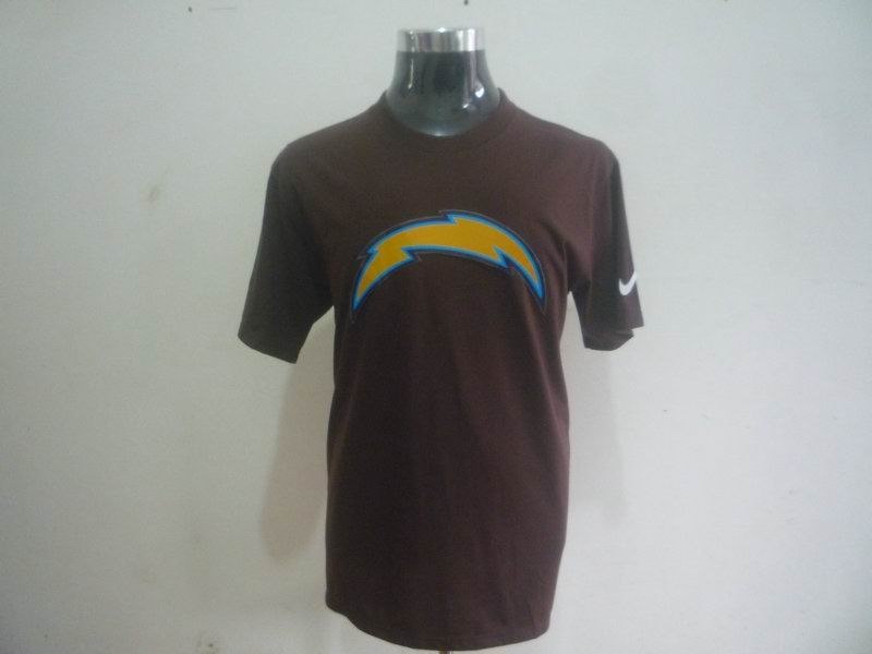 san diego chargers sideline legend authentic logo dri-fit t-shirt brown