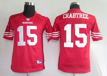 san francisco 49ers 15 crabtree red [kids