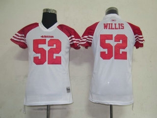 san francisco 49ers 52 patrick willis women field flirt fashion jersey