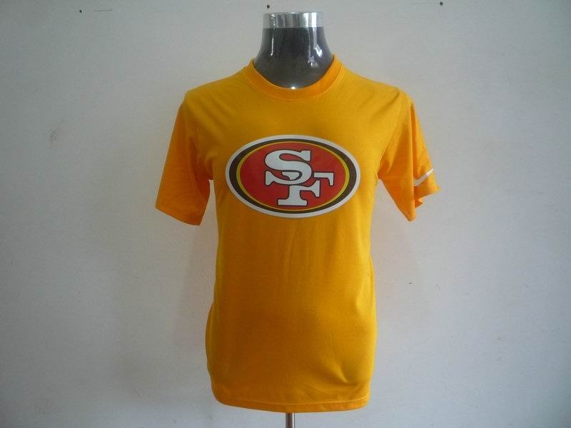 san francisco 49ers sideline legend authentic logo dri-fit t-shirt yellow
