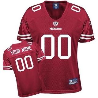 san francisco 49ers women customized red jersey