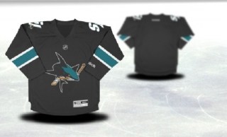 san jose sharks youth black third jersey (blank or customized)