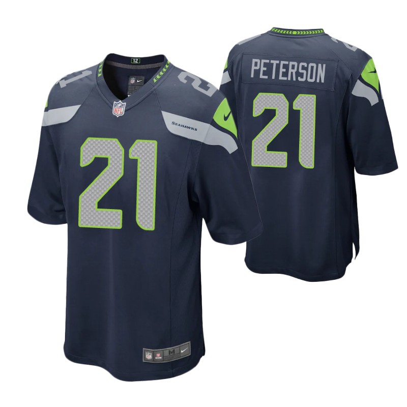 seahawks adrian peterson game jersey college navy stitched