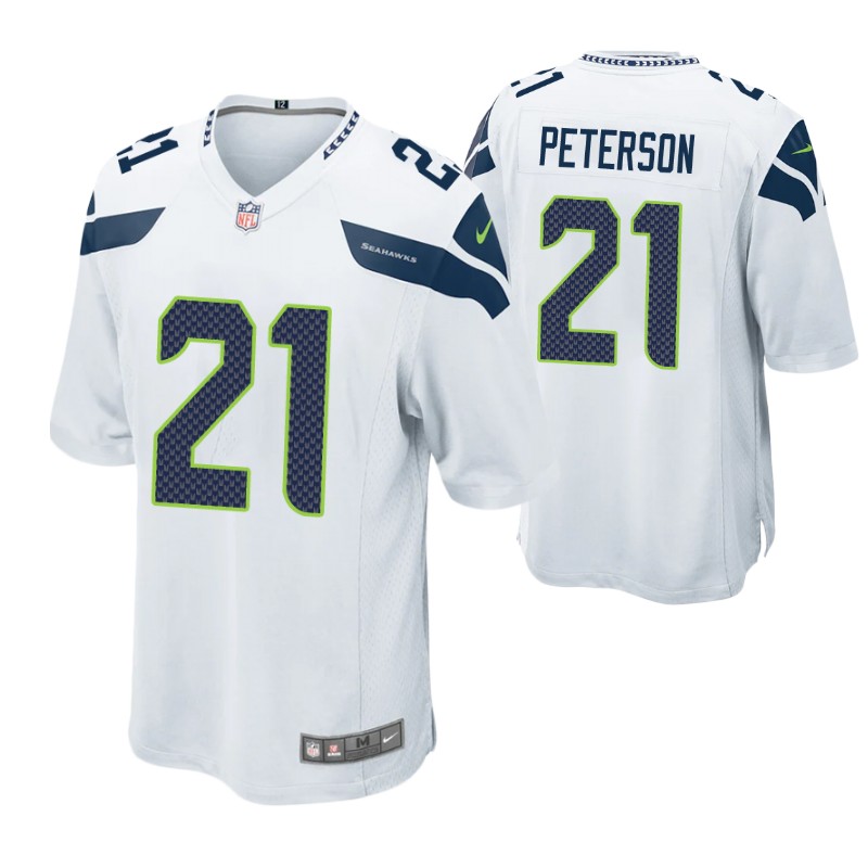 seahawks adrian peterson game jersey white stitched