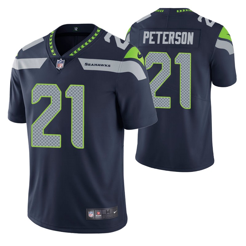 seahawks adrian peterson vapor limited navy jersey men stitched
