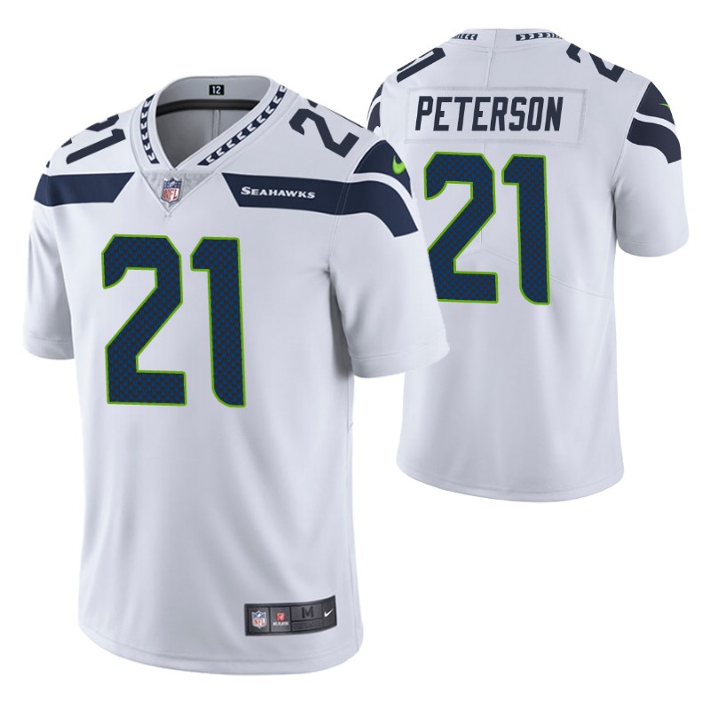 seahawks adrian peterson vapor limited white jersey men stitched