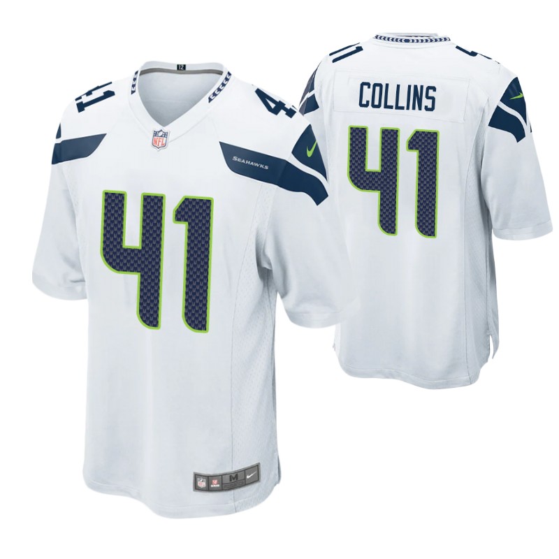 seahawks alex collins game jersey white stitched