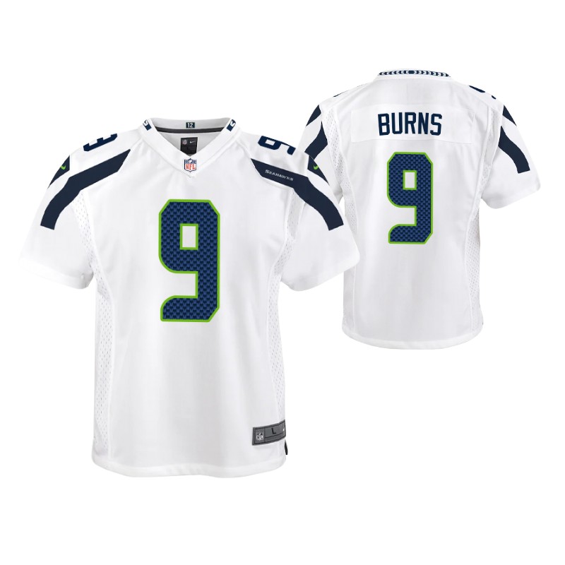 seahawks artie burns game youth jersey white stitched