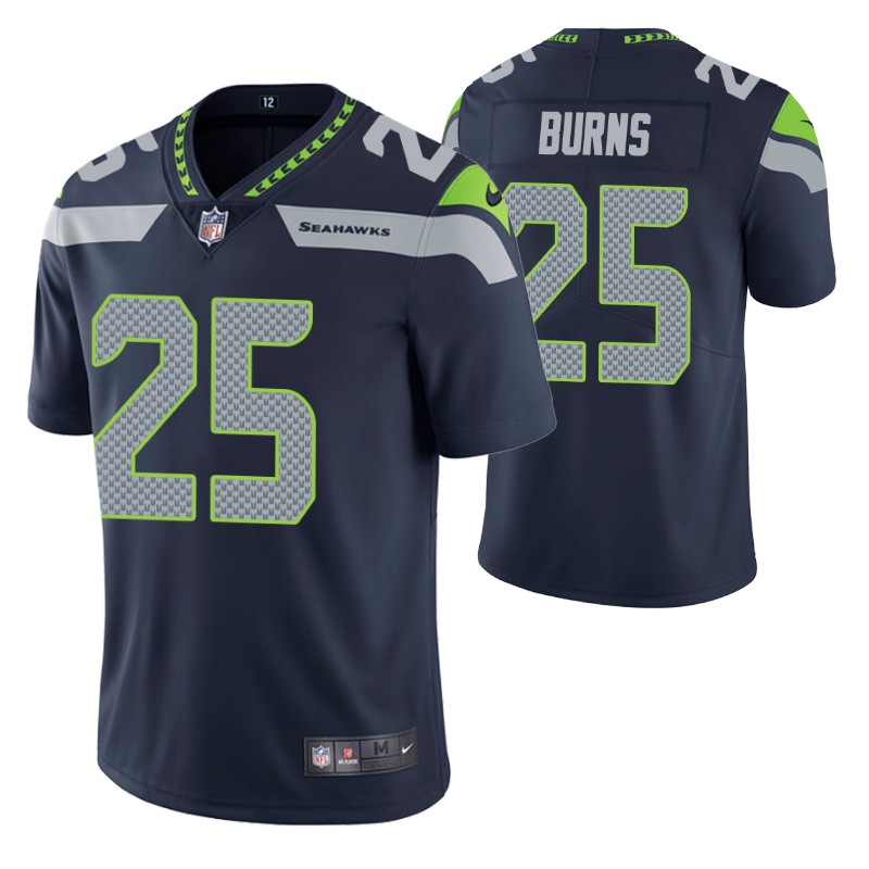 seahawks artie burns vapor limited college navy jersey men stitched
