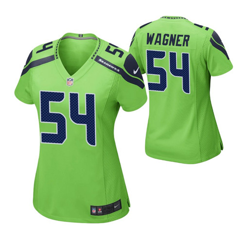seahawks bobby wagner game women's jersey neon green stitched