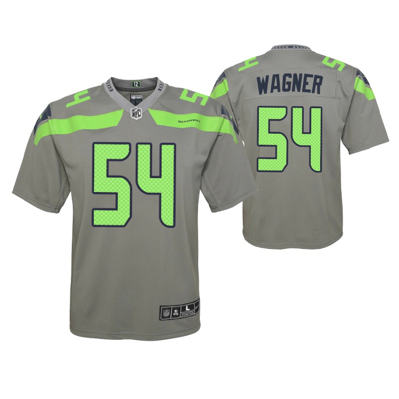seahawks bobby wagner inverted game youth jersey gray stitched