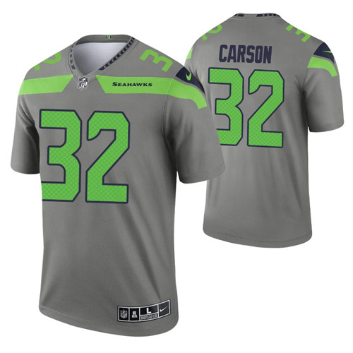 seahawks chris carson inverted legend jersey steel stitched