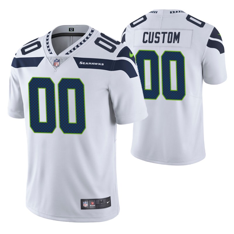seahawks custom vapor limited white jersey men stitched