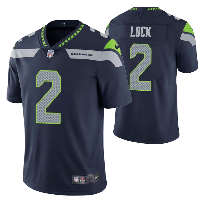 seahawks drew lock vapor limited college navy jersey men stitched