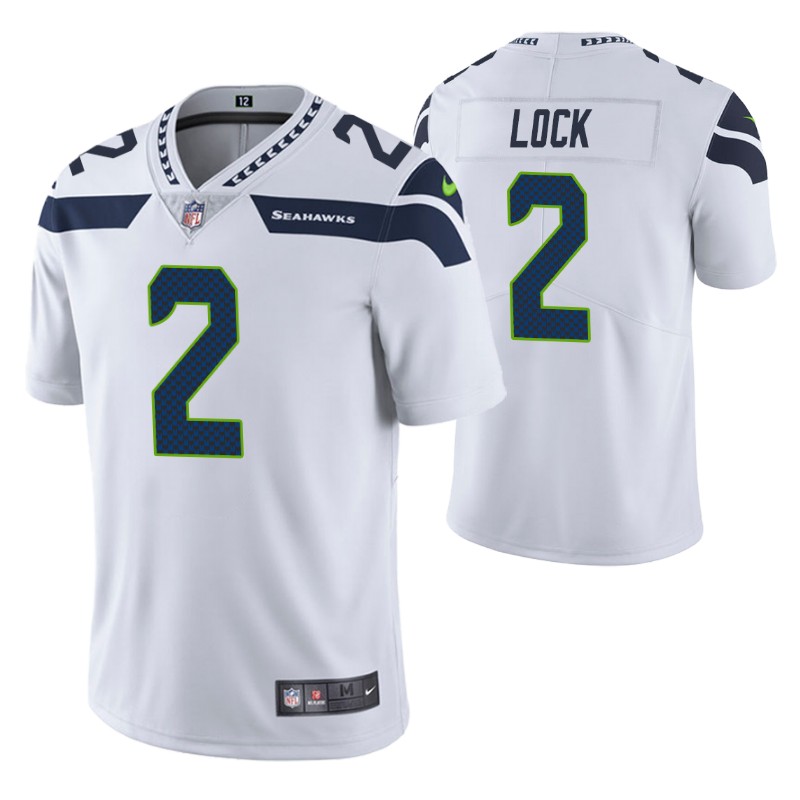 seahawks drew lock vapor limited white jersey men stitched