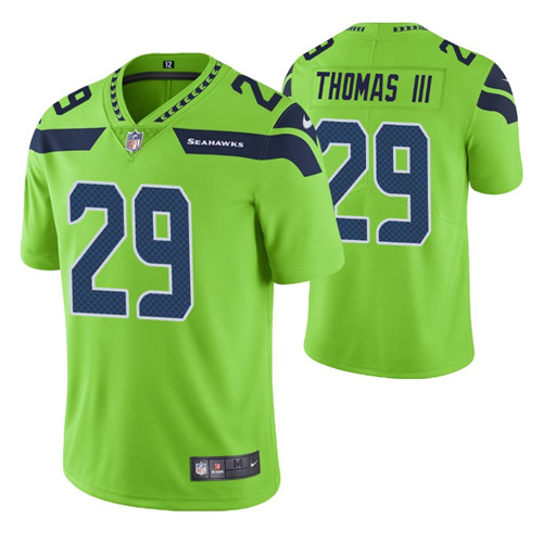 seahawks earl thomas iii vapor limited jersey neon green men stitched