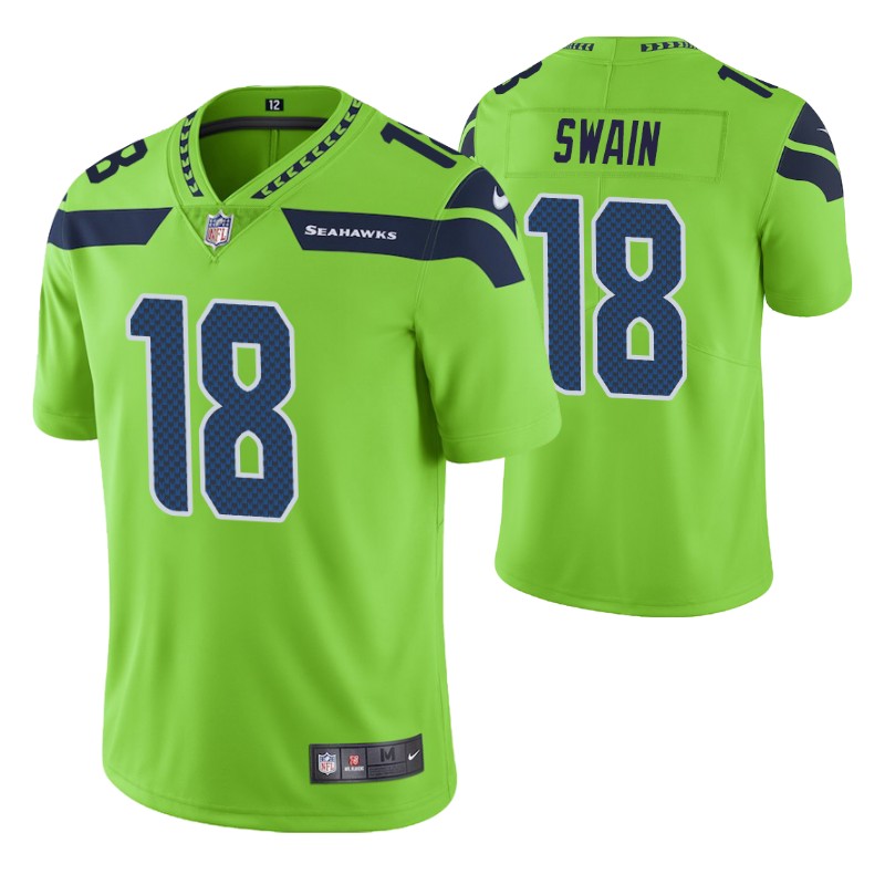 seahawks freddie swain vapor limited neon green jersey men stitched