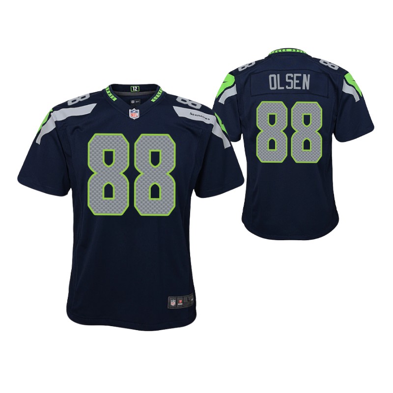 seahawks greg olsen retired player game youth jersey college navy stitched