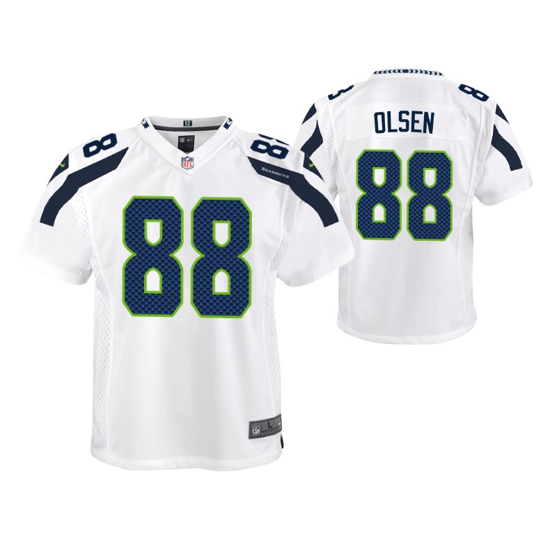 seahawks greg olsen retired player game youth jersey white stitched