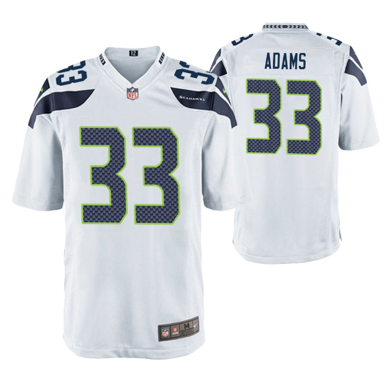 seahawks jamal adams game jersey white stitched