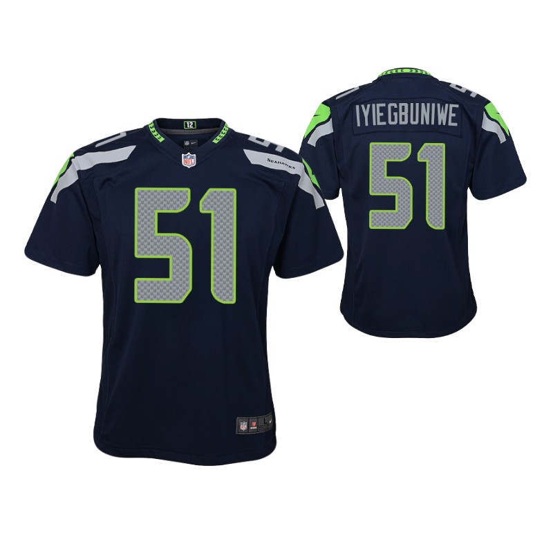 seahawks joel iyiegbuniwe game youth jersey college navy stitched