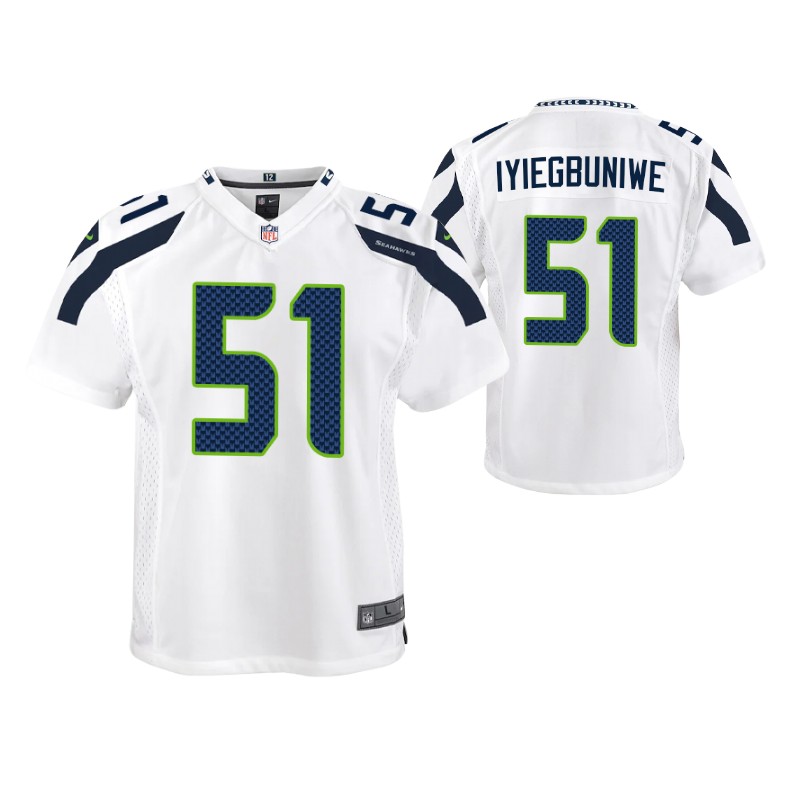 seahawks joel iyiegbuniwe game youth jersey white stitched