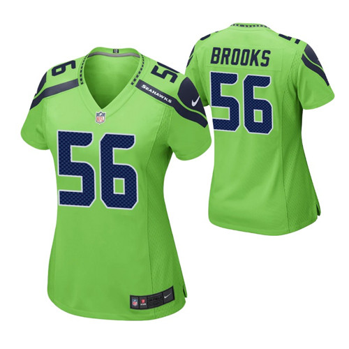 seahawks jordyn brooks game women's jersey neon green stitched