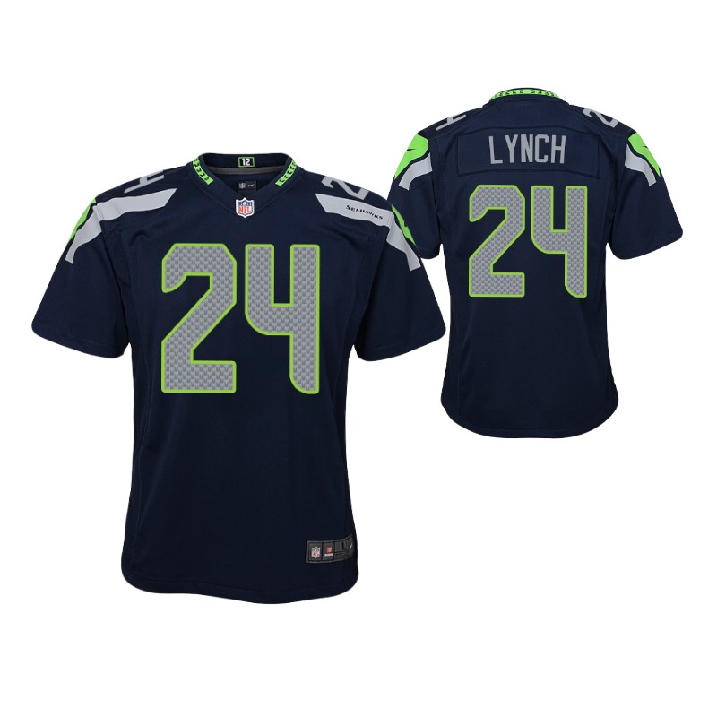 seahawks marshawn lynch retired player game youth jersey college navy stitched