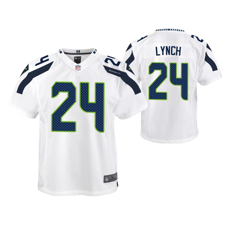 seahawks marshawn lynch retired player game youth jersey white stitched