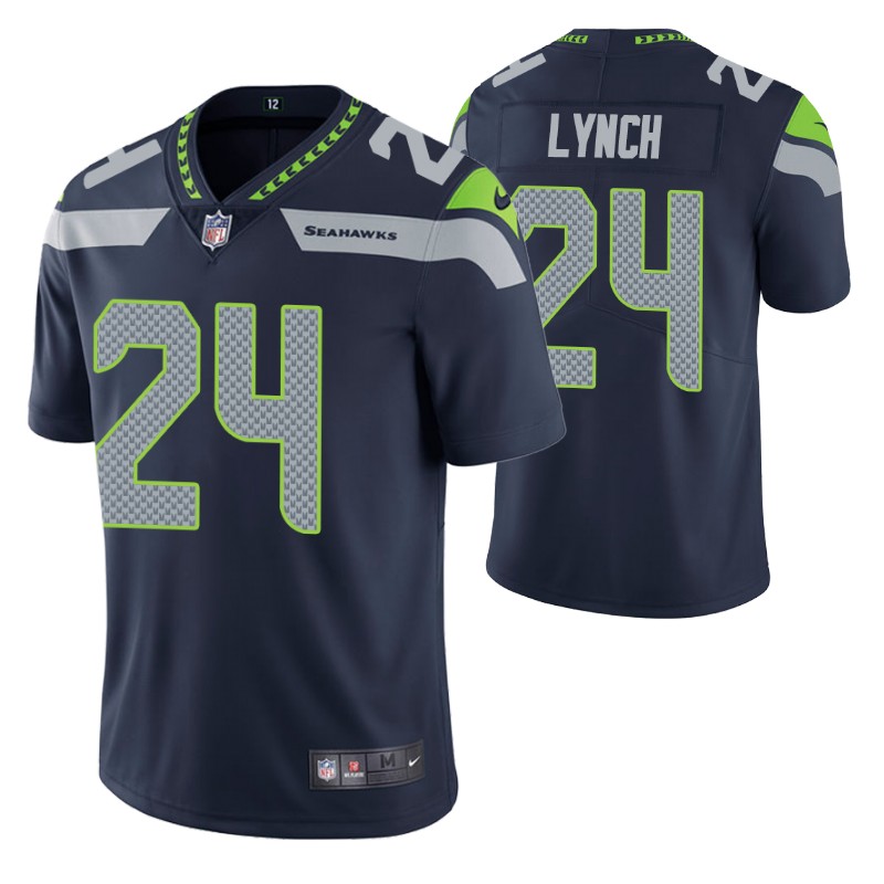 seahawks marshawn lynch vapor limited jersey college navy men stitched