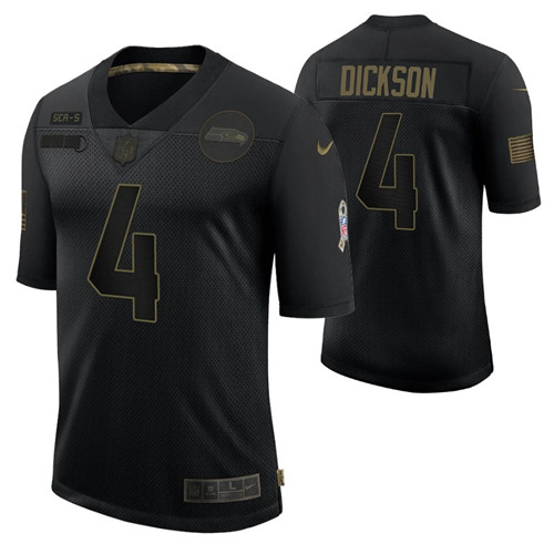 seahawks michael dickson 2020 salute to service jersey black men stitched