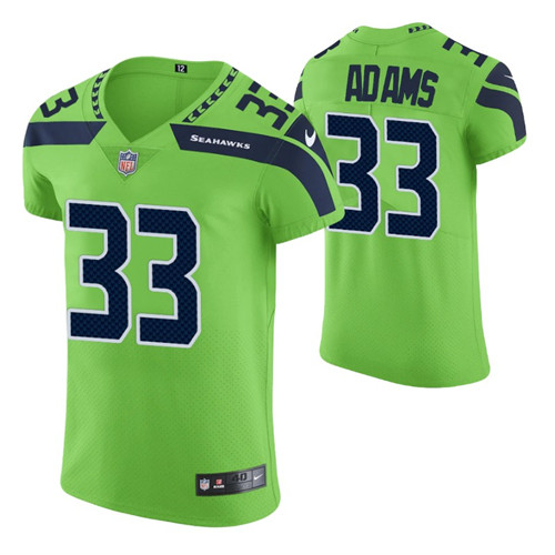seahawks neon green vapor elite jamal adams jersey stitched