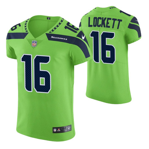 seahawks neon green vapor elite tyler lockett jersey stitched