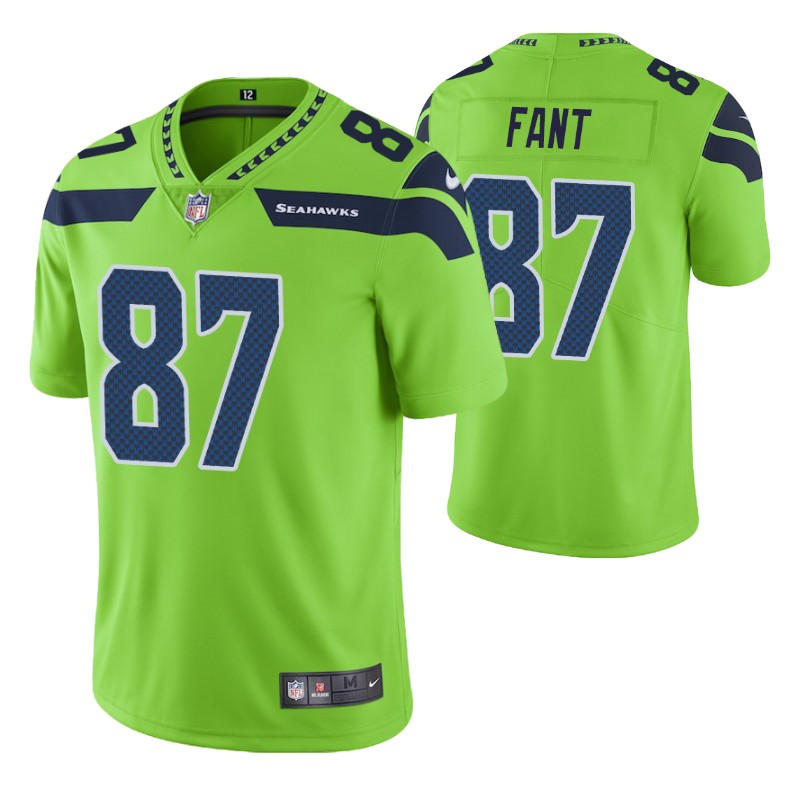 seahawks noah fant vapor limited neon green jersey men stitched