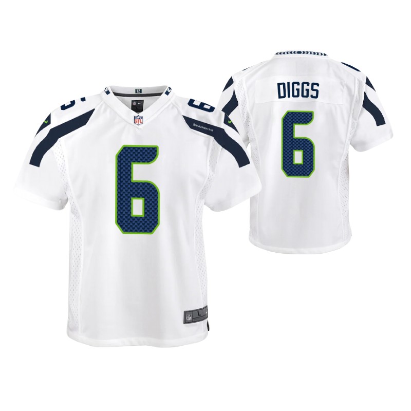 seahawks quandre diggs game youth jersey white stitched