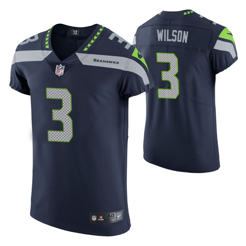seahawks russell wilson vapor elite jersey navy men's stitched