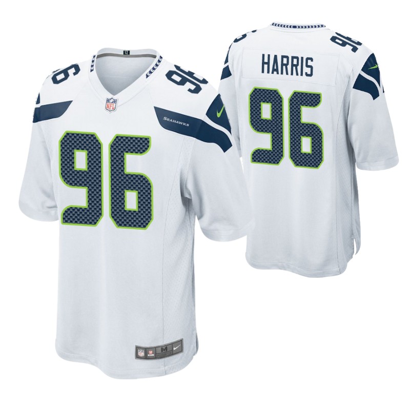seahawks shelby harris game jersey white stitched