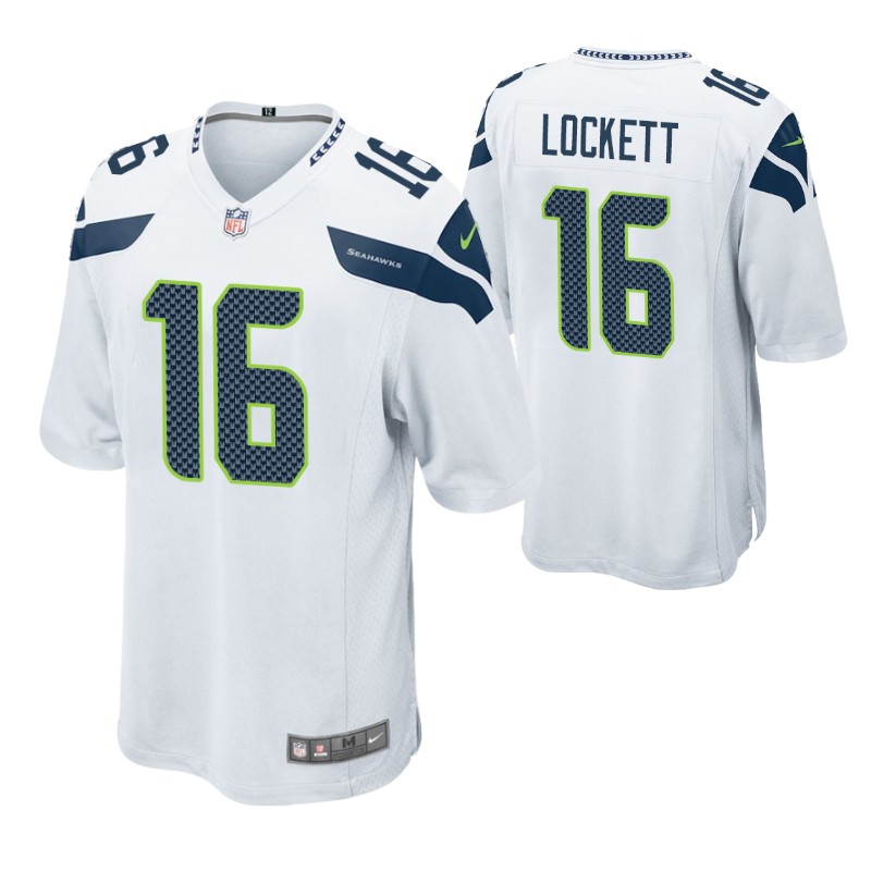 seahawks tyler lockett game jersey white stitched