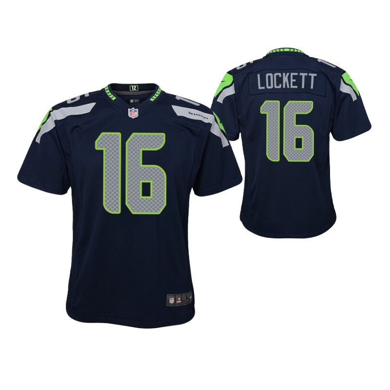 seahawks tyler lockett game youth jersey college navy stitched
