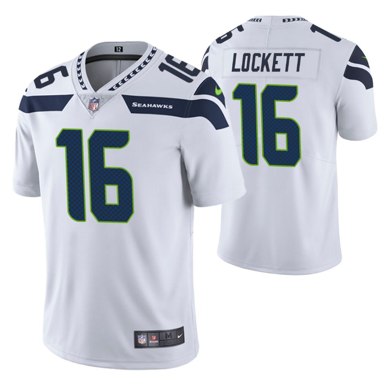 seahawks tyler lockett vapor limited white jersey men stitched