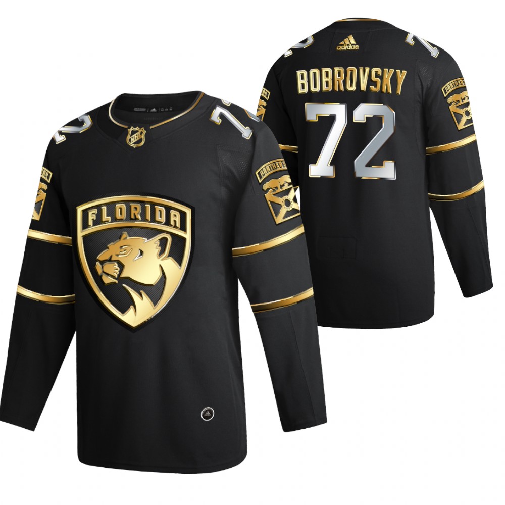 sergei bobrovsky Florida Panthers Black 2021 Golden Edition Jersey Limited Authentic