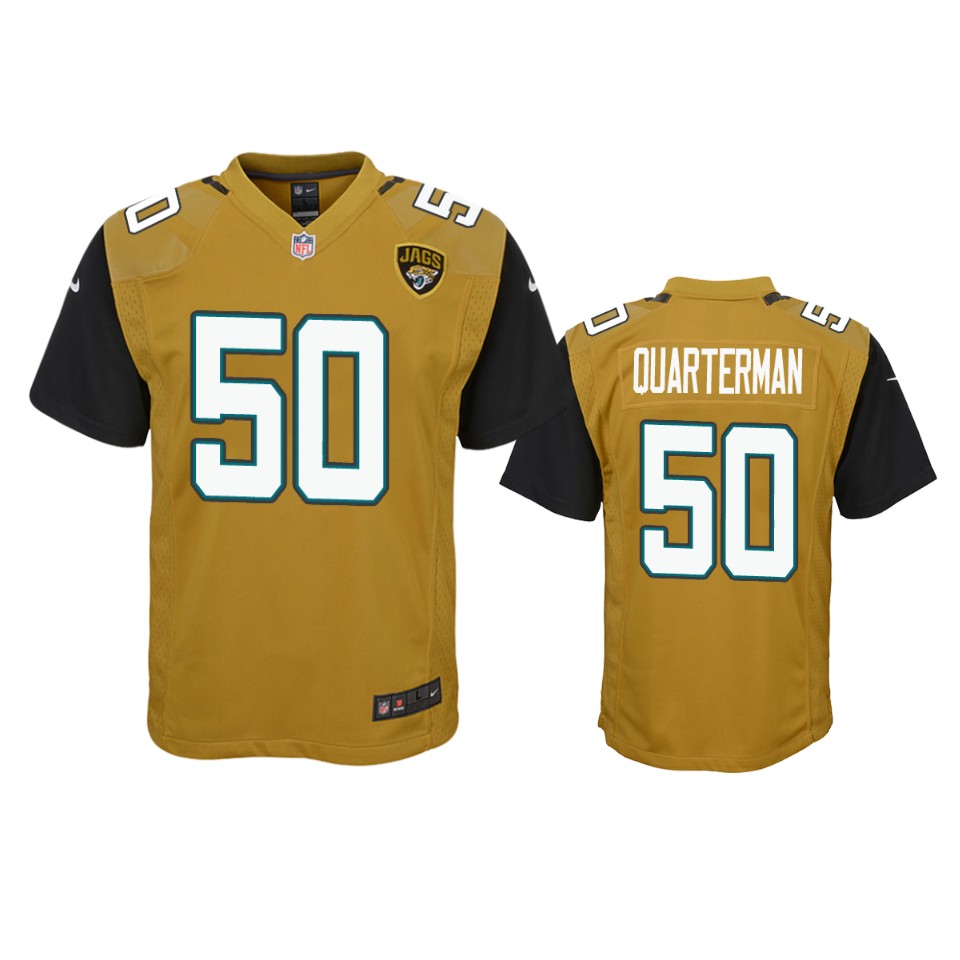 shaquille quarterman jaguars gold color rush game jersey