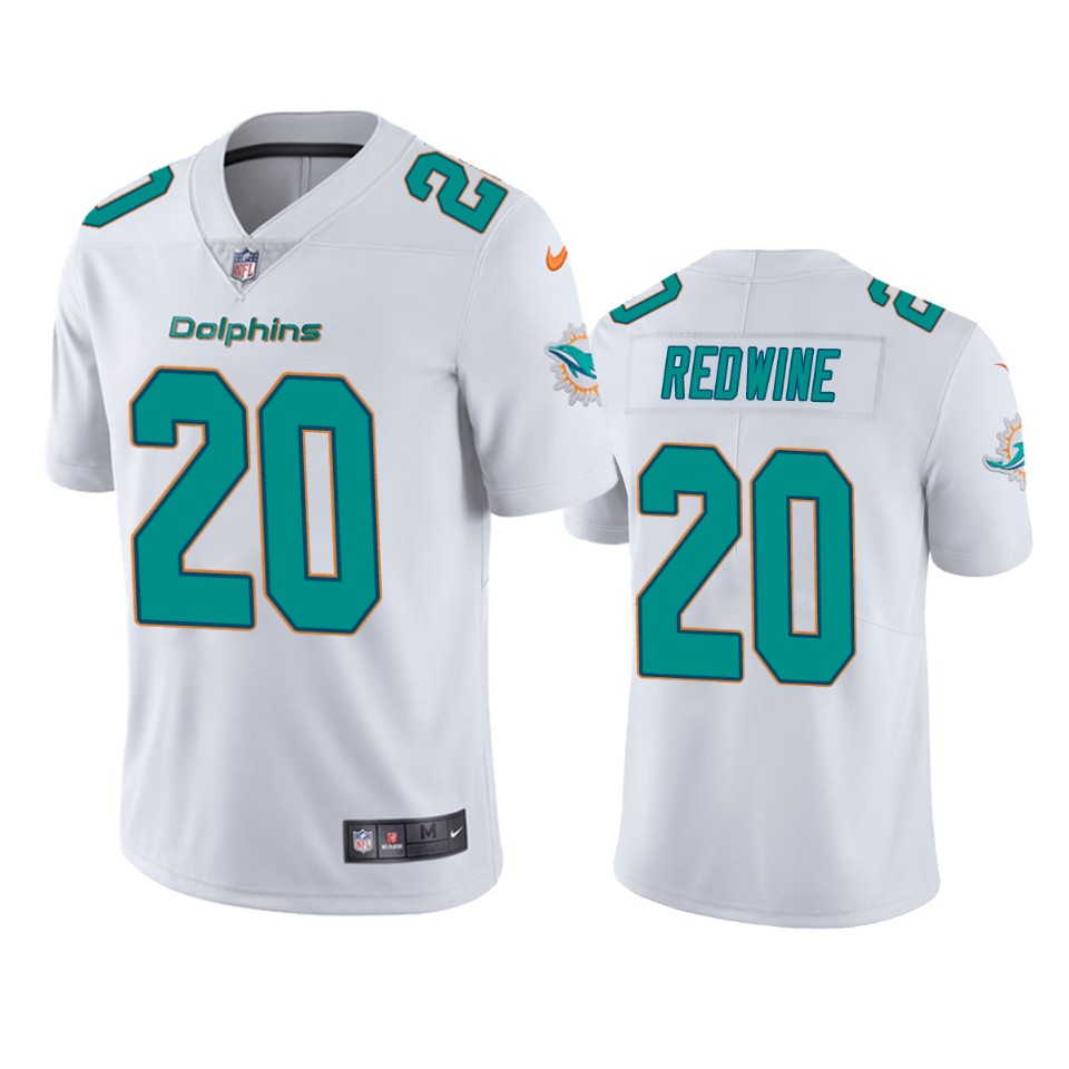 sheldrick redwine dolphins vapor limited white jersey