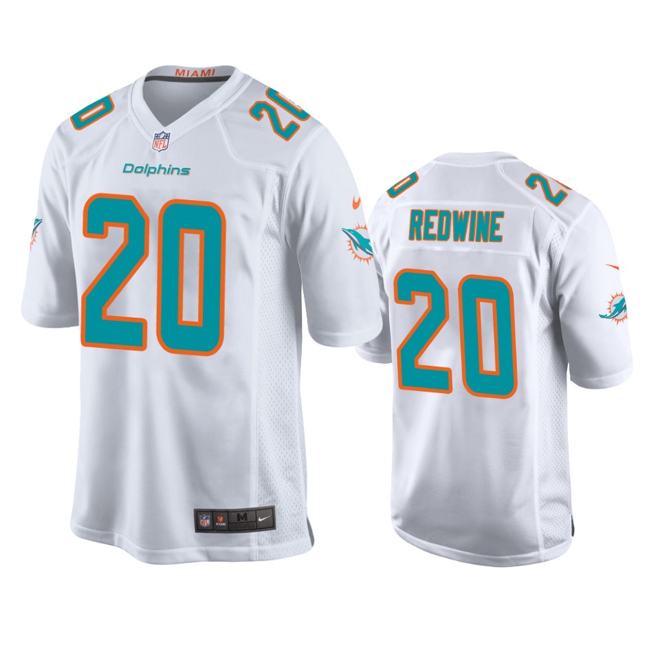 sheldrick redwine dolphins white game jersey