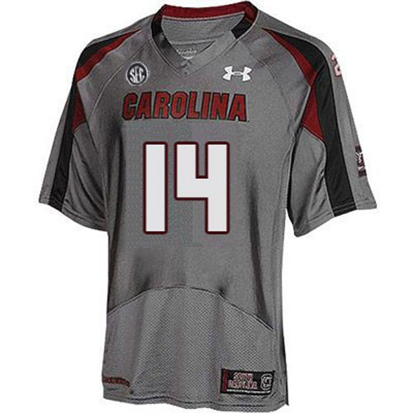south carolina gamecocks 14 connor shaw gray football jersey